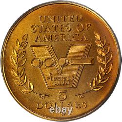 1991-1995-W World War II Commemorative Gold $5 PCGS MS69
