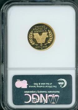 1991-1995-w $5 Gold Commemorative World War 2 Ngc Pr69 Pr-69 Proof Pf69