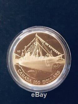 1991 CANADA $100 GOLD PROOF COIN EMPRESS OF INDIA Royal Canadian Mint
