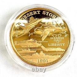 1991 Desert Storm Commemorative $20 Coin Layered in 22K Gold