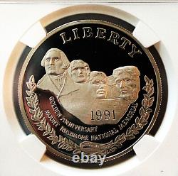 1991-S $1 MOUNT RUSHMORE GOLDEN (50th) ANNIVERSARY PROOF NGC PF70 ULTRA CAMEO