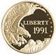 1991-w Mount Rushmore $5 Prf Gold Commemorative