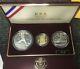 1992 3-coin Commemorative Olympic Proof Set Gold & Silver $1 Nolan Ryan