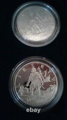 1992 Columbus Quincentenary 6-Coin Proof Gold & Silver Set Box & CoA