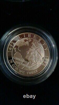 1992 Columbus Quincentenary 6-Coin Proof Gold & Silver Set Box & CoA