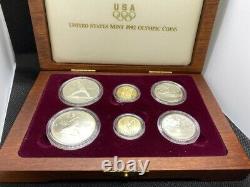 1992 Olympic 6 coin set - INCLUDING 2 $5 GOLD - WOW 99 CENT start NO RESERVE