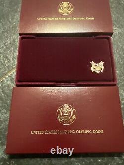 1992 US Olympic 3-Coin Commemorative Proof Set Silver & Gold