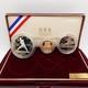 1992 U. S Mint Olympic Gold & Silver 3 Coin Proof Set Ogp & Coa