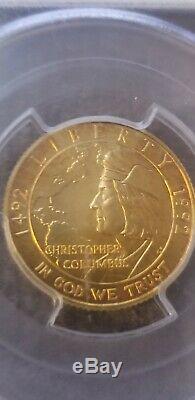 1992-W $5 Christopher Columbus Gold Commemorative Coin PCGS MS69 signed John M