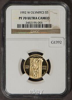 1992 W $5 Gold Commemorative Olympics Proof Coin NGC PF 70 UC SKU-G1392