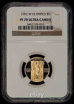 1992-W G$5 Olympics Commemorative Gold Proof Coin NGC PF 70 UC SKU-G1012
