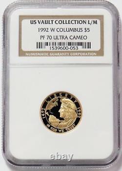 1992 W Gold Columbus $5 Commemoratie Proof Ngc Pf 70 Ultra Cameo