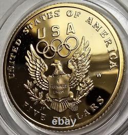 1992 W Olympic DCAM Proof Commemorative $5 Gold Coin In Mint Capsule