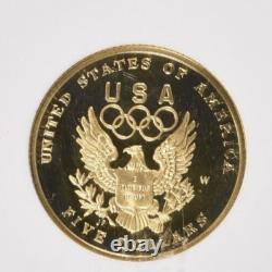 1992-W XXV Olympiad Gold $5 COMMEMORATIVE NGC PF70 Proof-70 UC