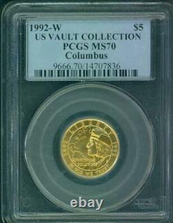 1992-w $5 Gold Commemorative Columbus Pcgs Ms70 Ms-70