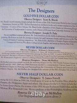 1993 BILL OF RIGHTS 6 coin set 2-Gold coins/ 2 sil dollars/ 2 sil half doll