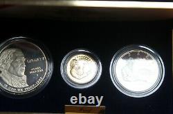 1993 BILL OF RIGHT 3 Coin Commemorative Proof Set, $1Silver $5Gold $. 50Copper