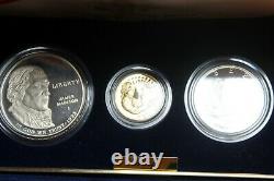 1993 BILL OF RIGHT 3 Coin Commemorative Proof Set, $1Silver $5Gold $. 50Copper