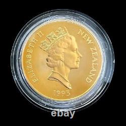 1993 New Zealand Elizabeth II Coronation Anniversary Commemorative $5 Gold Coin