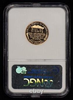 1993-W $5 Gold Madison Bill Rights Commemorative. 24 AGW NGC PF 70 G2374