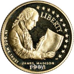1993-W US Gold $5 Bill of Rights Commemorative Proof Coin in Capsule