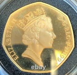 1994 United Kingdom D-Day Commemorative Fifty 50 Pence Gold Proof 2,500 Minted