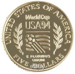 1994-W World Cup $5 Proof Gold Commemorative