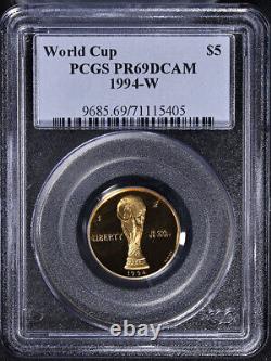 1994-W World Cup Commemorative Gold $5 PCGS PR69 DCAM