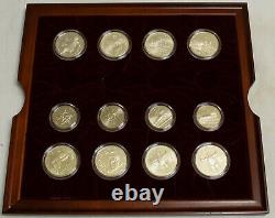 1995-1996 24 COIN U. S. OLYMPIC COMMEM SILVER $1/50C SET With BOX/KEY/COA (NO GOLD)