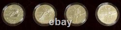 1995-1996 24 COIN U. S. OLYMPIC COMMEM SILVER $1/50C SET With BOX/KEY/COA (NO GOLD)