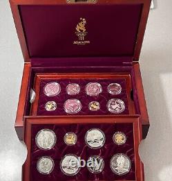 1995/1996 ATLANTA OYLMPIC, 16-coin Proof Commemorative Coins GOLD & SILVER
