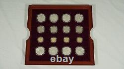 1995 1996 Atlanta 32 Coin Commemorative Gold & Silver Set with Wood Case COA Key