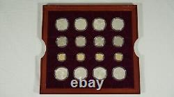 1995 1996 Atlanta 32 Coin Commemorative Gold & Silver Set with Wood Case COA Key