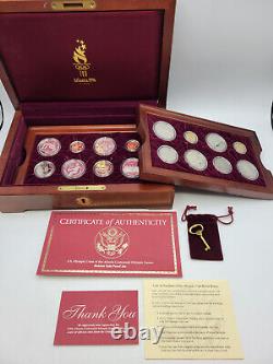 1995/1996 Atlanta Olympic 16-Coin Proof Commemorative $5 Gold Silver Coin Set