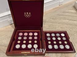 1995 -1996 Atlanta Olympics Games 32 Gold & Silver Comm Proof & Mint Coin Set