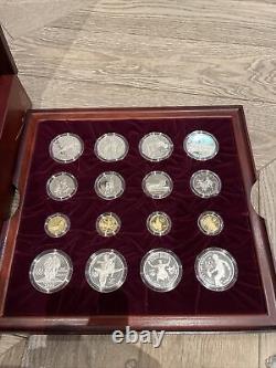 1995 -1996 Atlanta Olympics Games 32 Gold & Silver Comm Proof & Mint Coin Set