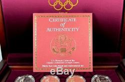 1995 1996 US Atlanta Olympic Games 32 Gold & Silver Coin Proof UNC Boxed Set