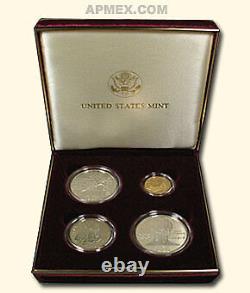 1995 4-Coin Commem Olympic Set BU (BCTS, withBox & COA) SKU#7201