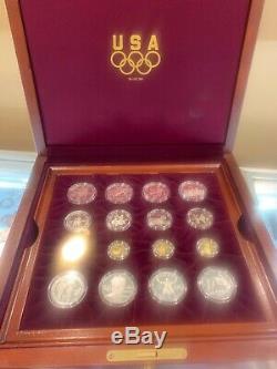 1995-96 Atlanta Olympic Games 32 Coin Gold & Silver Proof & Uncirc. US Mint Set