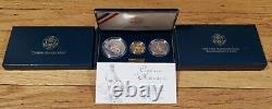 1995 Civil War Battlefield 3 Coin Set $5 Gold Proof Silver Clad With COA