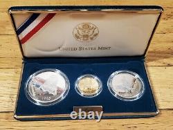 1995 Civil War Battlefield 3 Coin Set $5 Gold Proof Silver Clad With COA