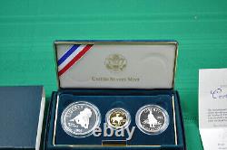 1995 Civil War Battlefield Commemorative 3 Coin Proof Set Gold, Silver & Clad