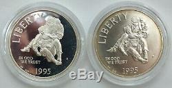 1995 Civil War Battlefield Commemorative Gold & Silver 6-Coin Set OGP LF446