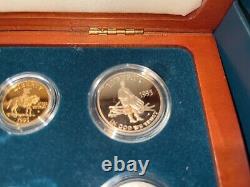 1995 Civil War Battlefield Gold Silver & Clad 6 Coin Proof UNC OUTER BOX + COA