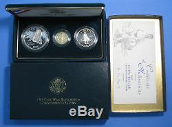 1995 Civil War Commemorative 3 coin Proof Set with $5 Gold Box & COA included