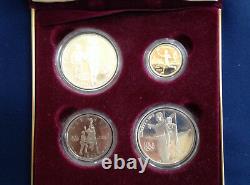 1995 Olympic 4 Coin Commemorative Proof Set $5 Gold 2 Silver Dollars E4764