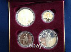 1995 Olympic 4 Coin Commemorative Proof Set $5 Gold 2 Silver Dollars E4764