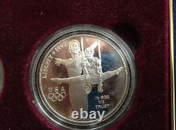 1995 Olympic 4 Coin Commemorative Proof Set $5 Gold 2 Silver Dollars E4764