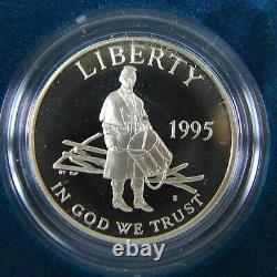 1995 S & W Civil War Battlefield 3-Coin Commem Gold Proof Set in Union Case