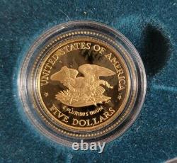 1995 US Mint Civil War Commemorative 3 Coin Set Half Dollar Silver $1 & $5 Gold